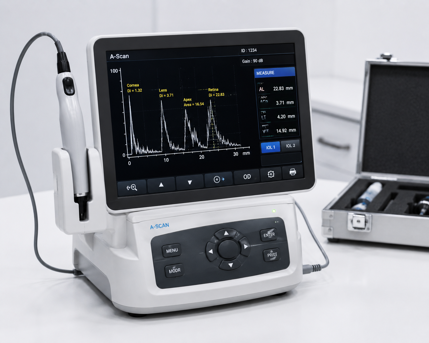 A-scan biometry equipment